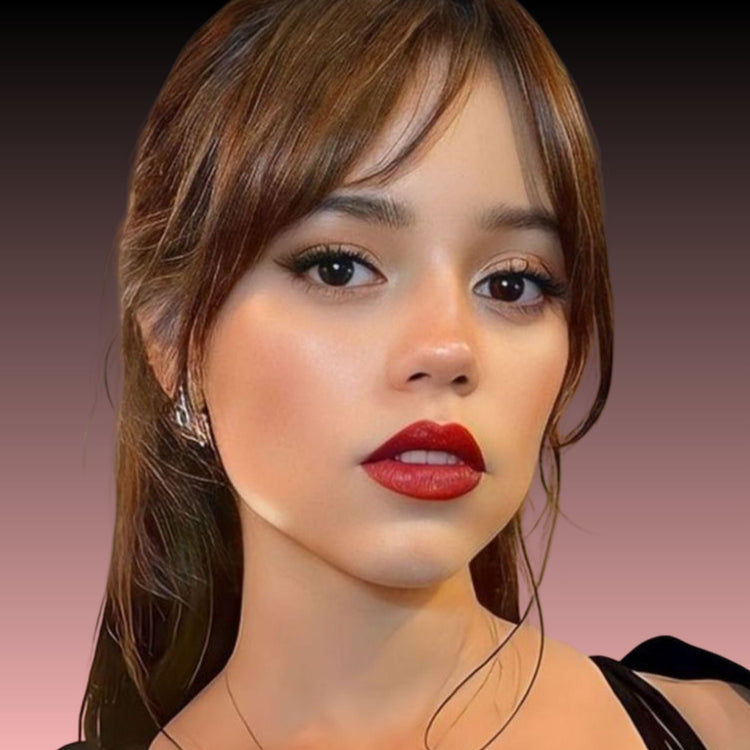 Model face close-up showcasing premium coloured contact lenses and flawless makeup look, highlighting natural beauty and elegance Maqbool Store