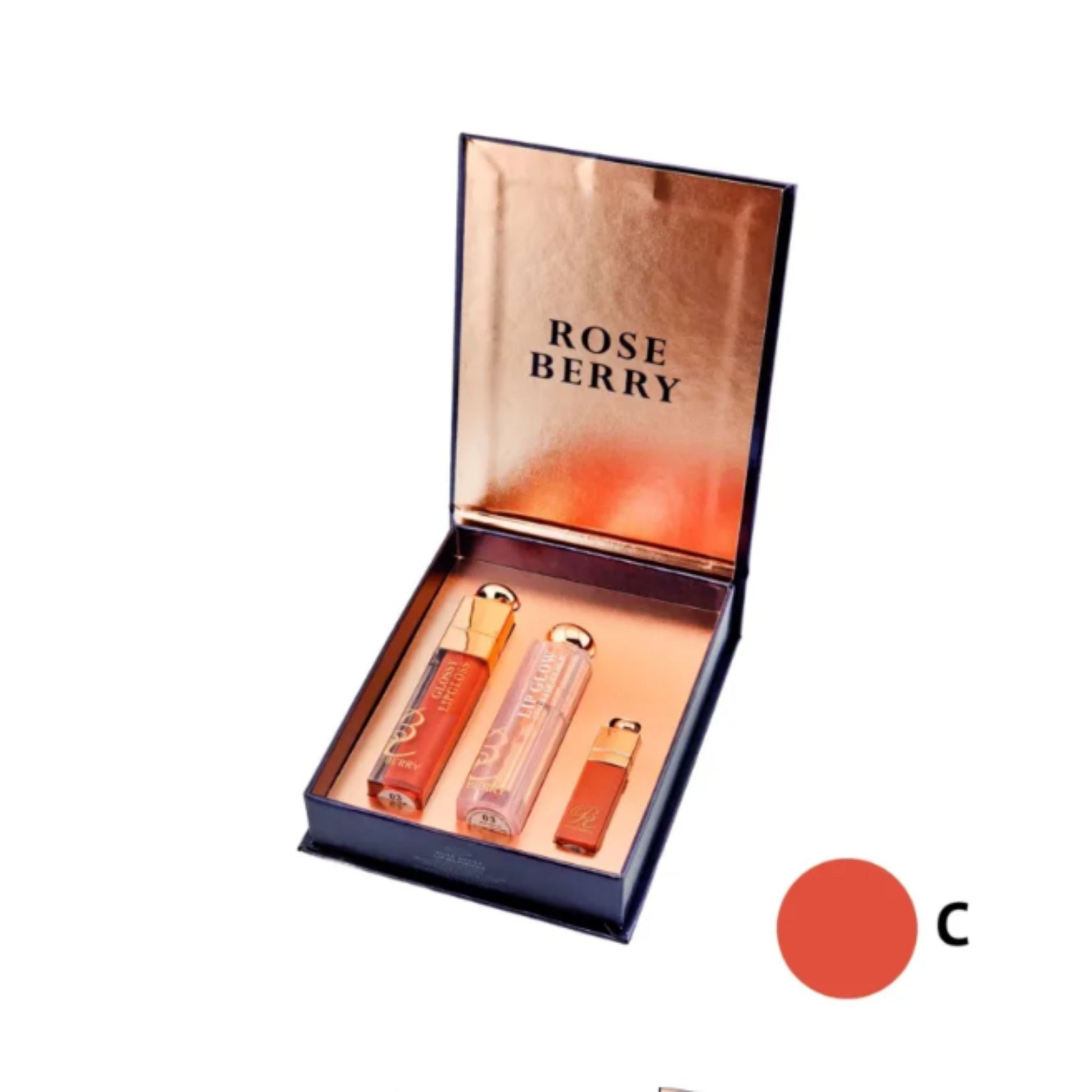 Rose Berry lip balm set in an open box on a white background at best price online sale in Pakistan