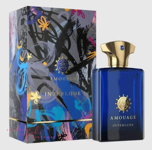 Amouage Interlude perfume bottle and packaging on a white background at best price online in Pakistan