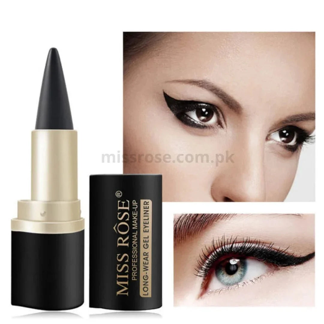 Miss Rose eyeliner with a close-up of a woman's eye wearing it at best price online sale in Pakistan