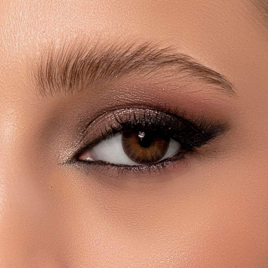 Close-up of a brown eye with  comfort contact lenses pretty_hazal