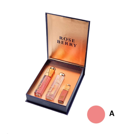 Rose Berry lip gloss set in an open box on a white background at best price online sale in Pakistan