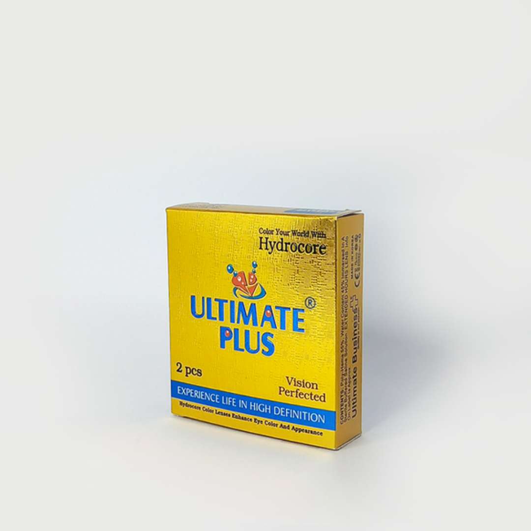 Yellow box of Ultimate Plus with Hydrocore branding on a white background