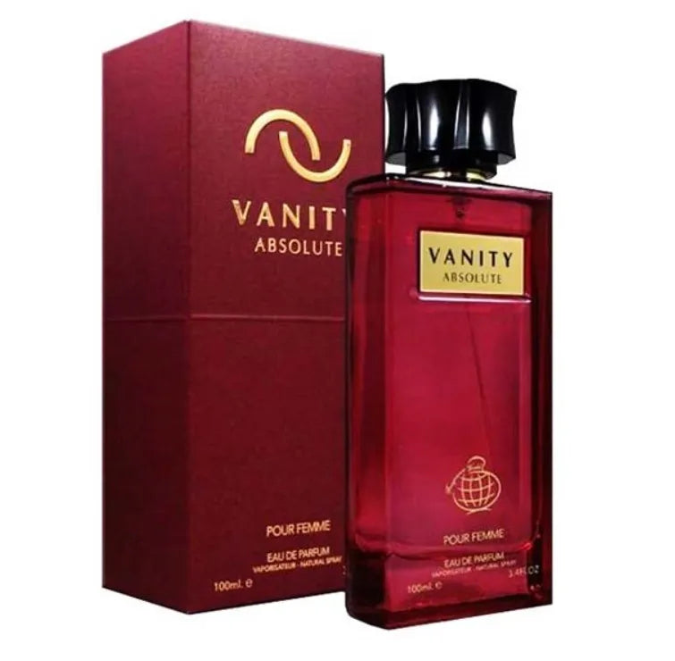 Vanity Absolute perfume bottle and packaging on a white background  at best price online in Pakistan